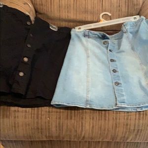 Denim skirts